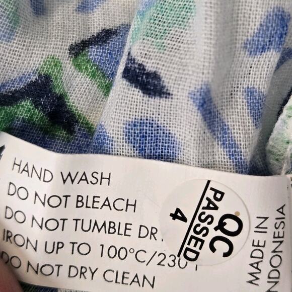 Poupette St Barth Maxi Dress Womens XS Sleeveless Blue White Floral Coquette - Picture 10 of 12